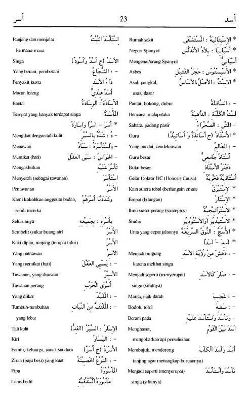 23. kamus arab almunawir asada-asara