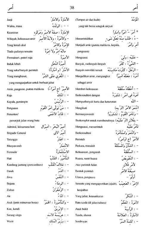 38. kamus arab almunawir -amara-amara