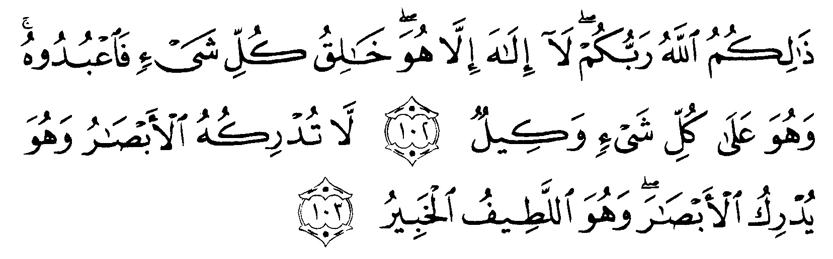 Tafsir Ibnu Katsir Surah Al Anam Ayat 102 103 Alquranmulia
