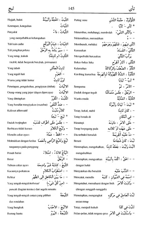 145. kamus arab almunawir -tsa-aa--tsabaja