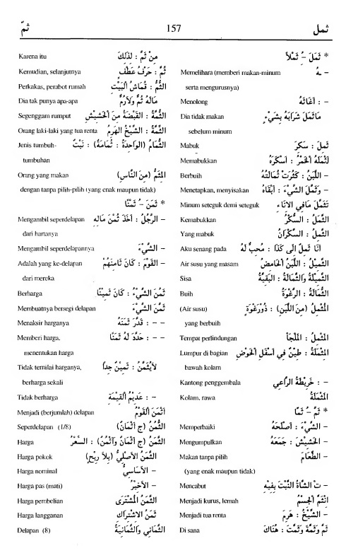 157. kamus arab almunawir -tsamala-tsamma