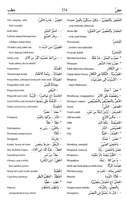 274. kamus arab almunawir -hadldla-hathaba