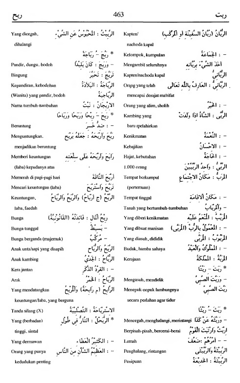 463. Kamus Bahasa Arab Al-Munawir - rabata-rabaha