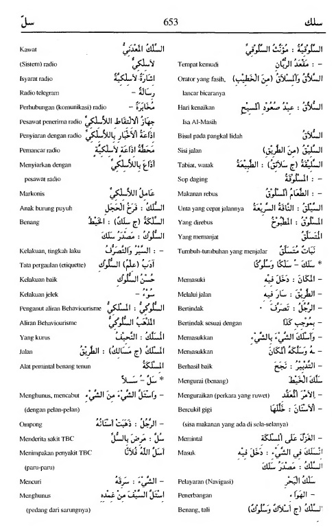653. Kamus Bahasa Arab Al-Munawir - salaka-sallaa