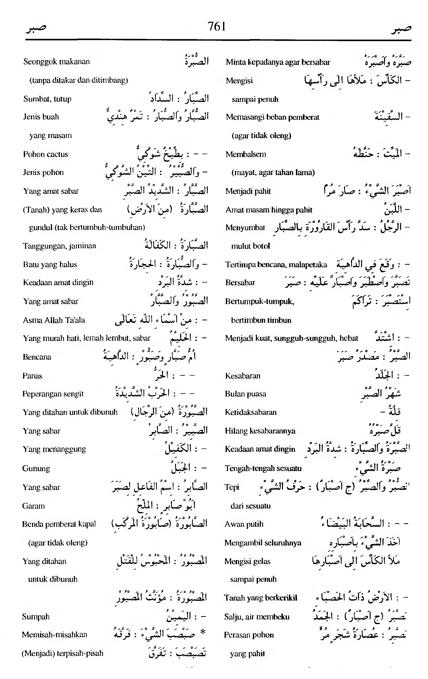 761 Kamus Bahasa Arab Al-Munawir --shobara-shabara